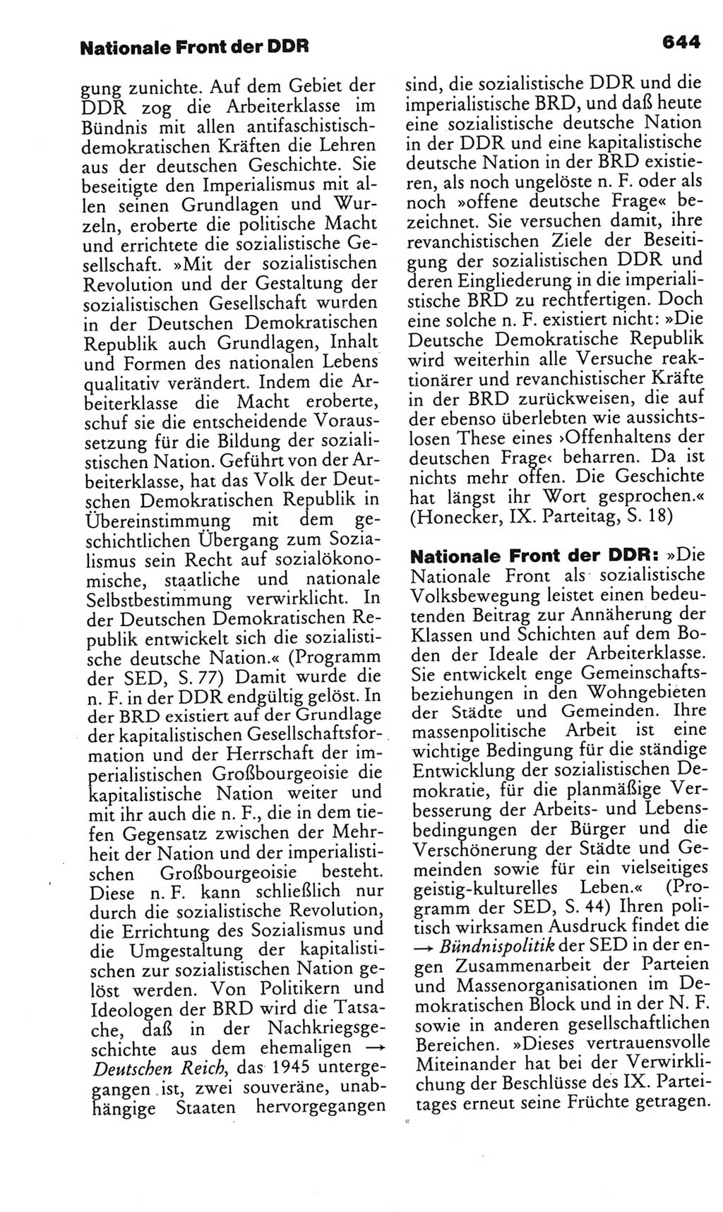 Kleines politisches Wörterbuch [Deutsche Demokratische Republik (DDR)] 1985, Seite 644 (Kl. pol. Wb. DDR 1985, S. 644)