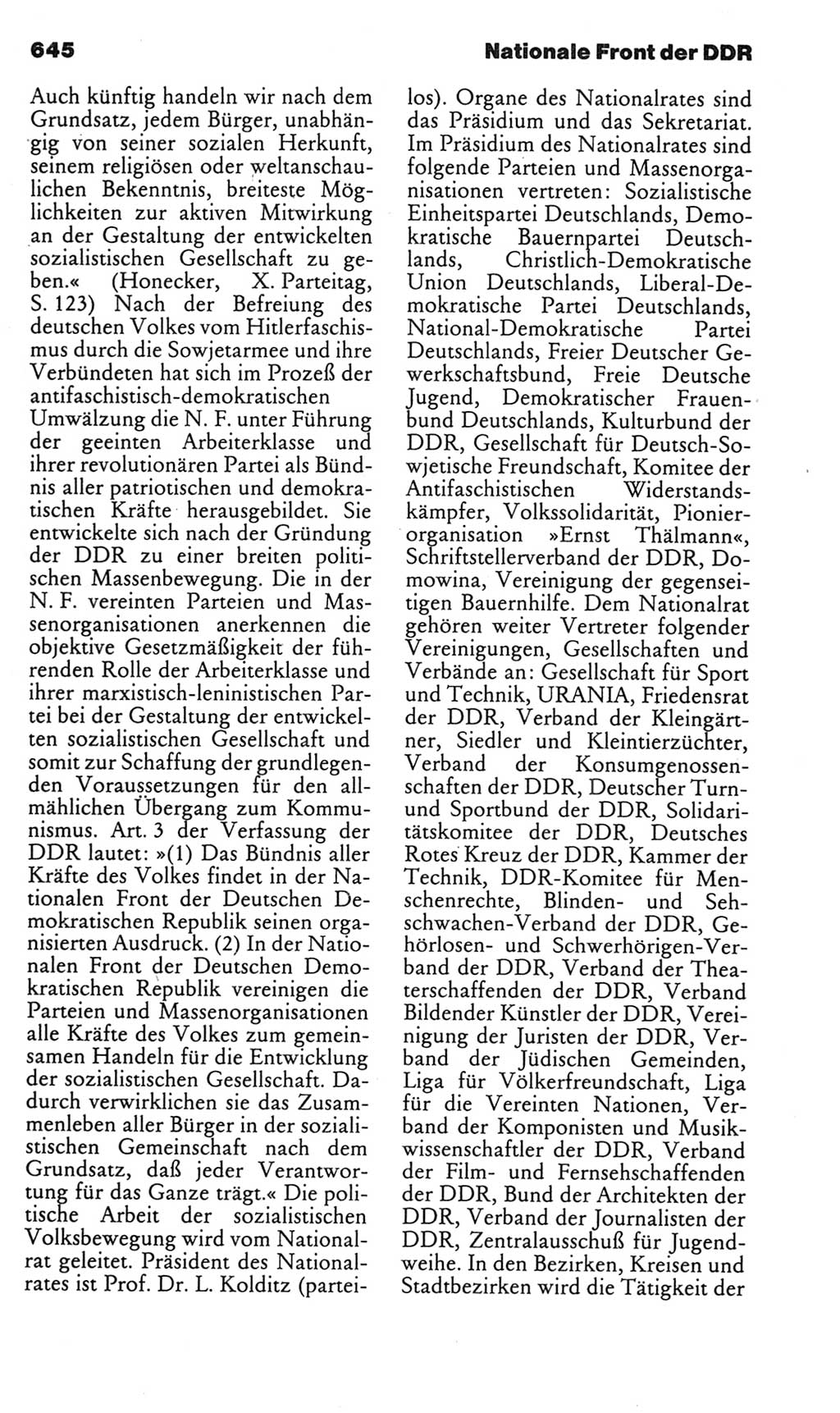Kleines politisches Wörterbuch [Deutsche Demokratische Republik (DDR)] 1985, Seite 645 (Kl. pol. Wb. DDR 1985, S. 645)