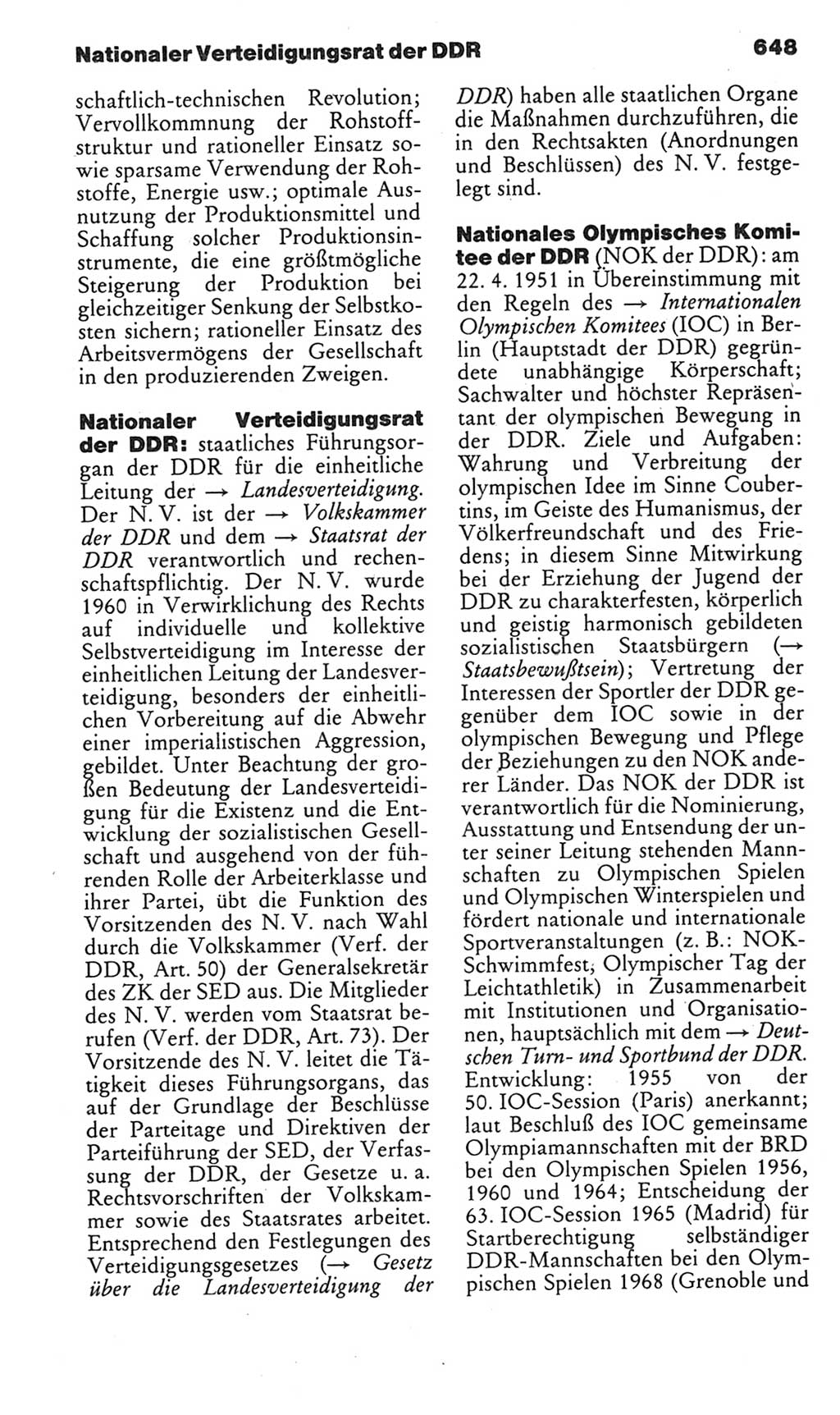 Kleines politisches Wörterbuch [Deutsche Demokratische Republik (DDR)] 1985, Seite 648 (Kl. pol. Wb. DDR 1985, S. 648)