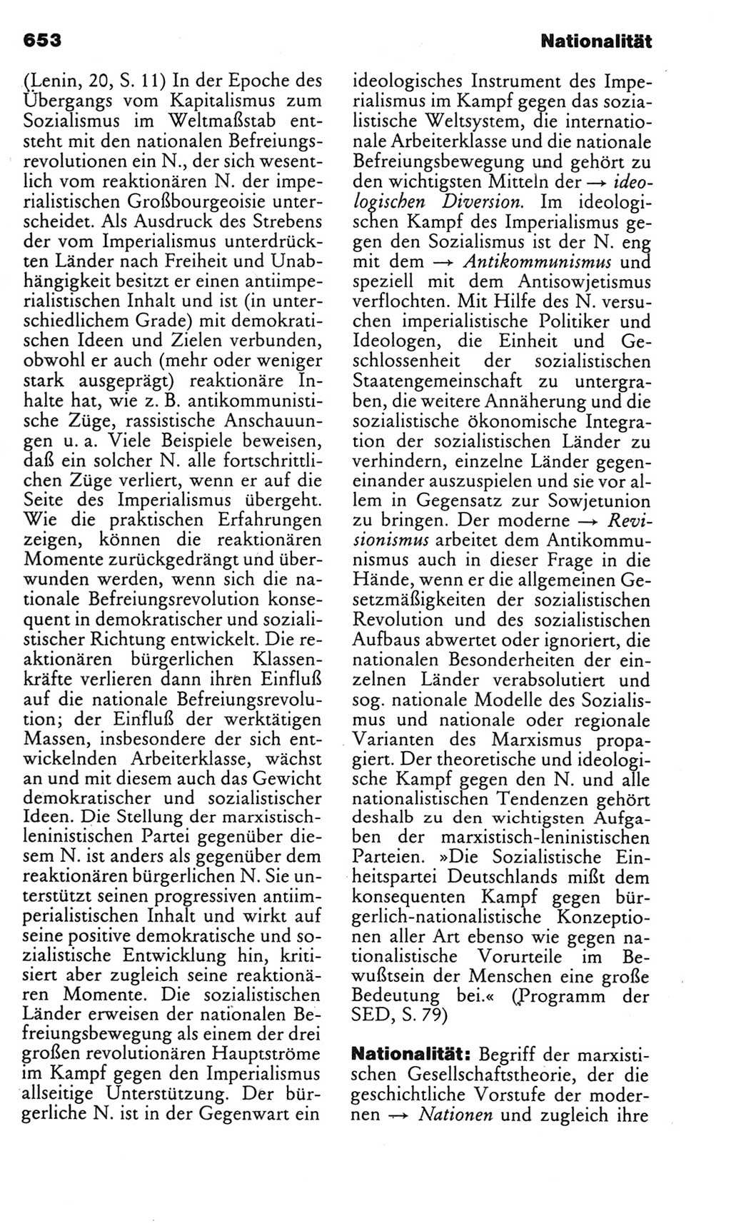 Kleines politisches Wörterbuch [Deutsche Demokratische Republik (DDR)] 1985, Seite 653 (Kl. pol. Wb. DDR 1985, S. 653)