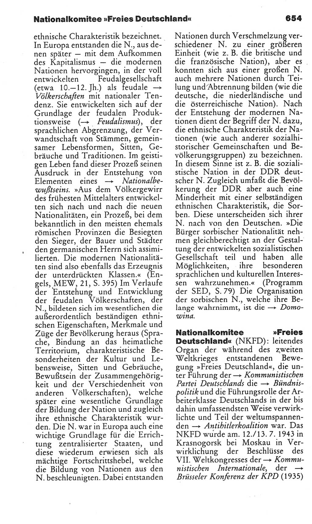 Kleines politisches Wörterbuch [Deutsche Demokratische Republik (DDR)] 1985, Seite 654 (Kl. pol. Wb. DDR 1985, S. 654)
