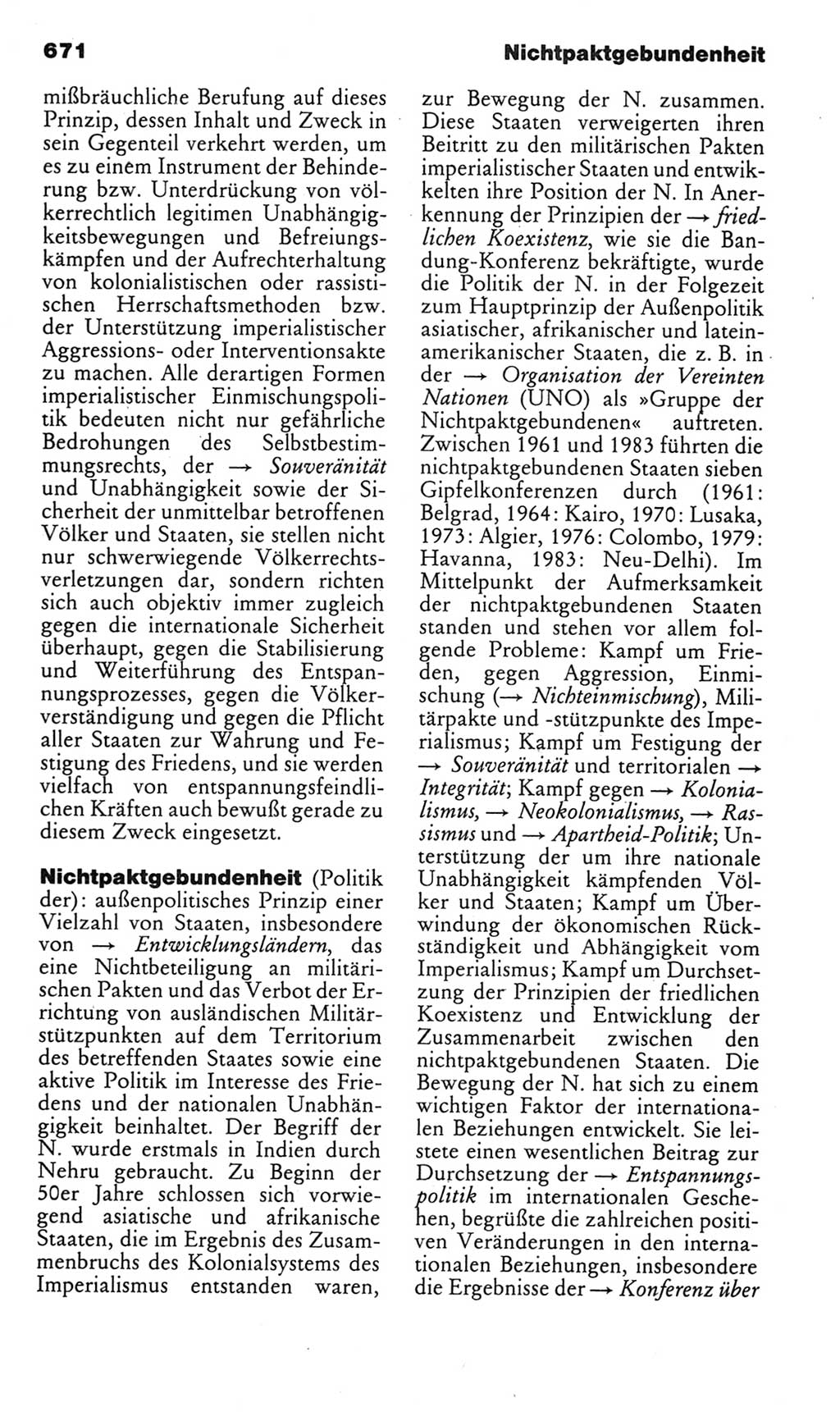 Kleines politisches Wörterbuch [Deutsche Demokratische Republik (DDR)] 1985, Seite 671 (Kl. pol. Wb. DDR 1985, S. 671)