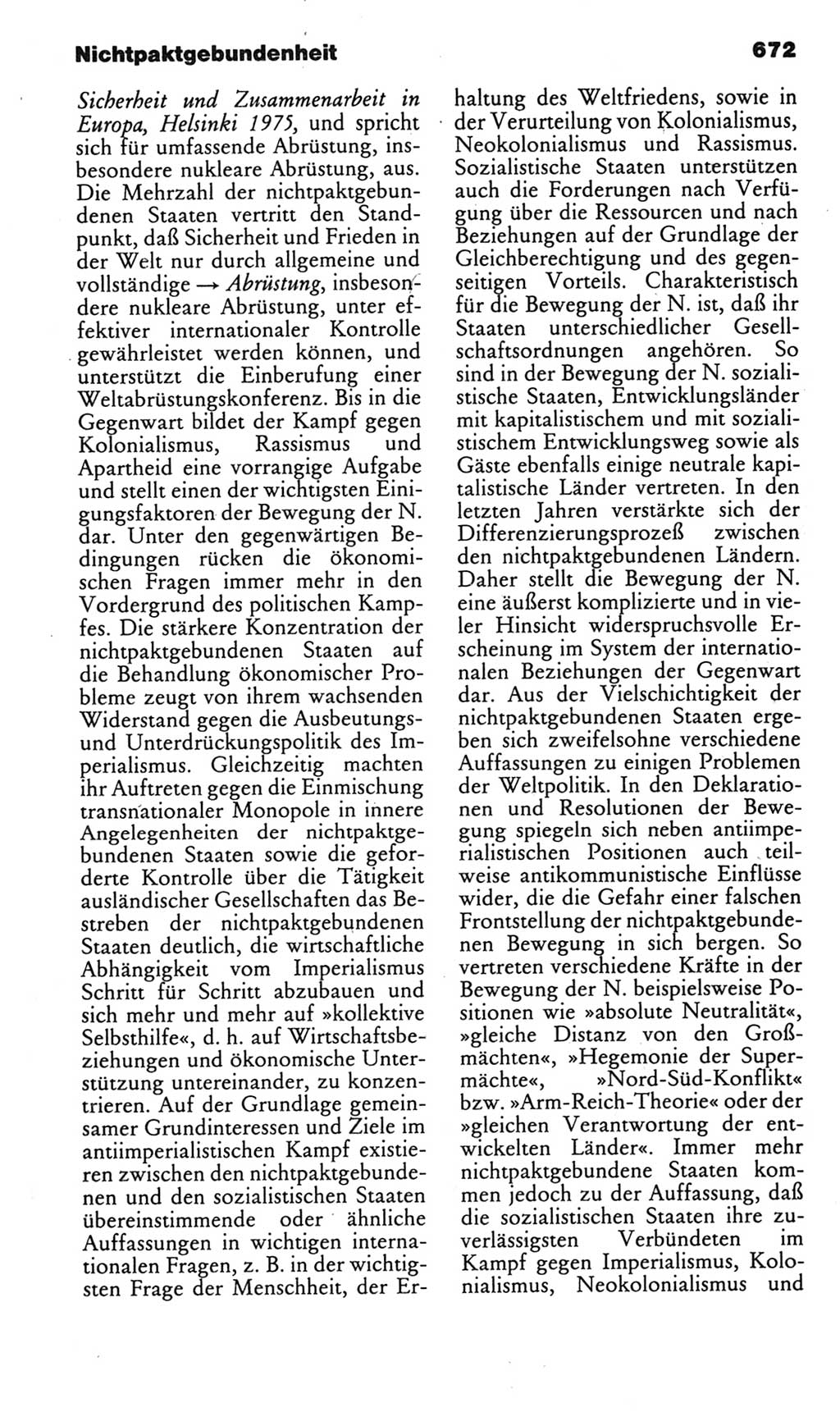 Kleines politisches Wörterbuch [Deutsche Demokratische Republik (DDR)] 1985, Seite 672 (Kl. pol. Wb. DDR 1985, S. 672)