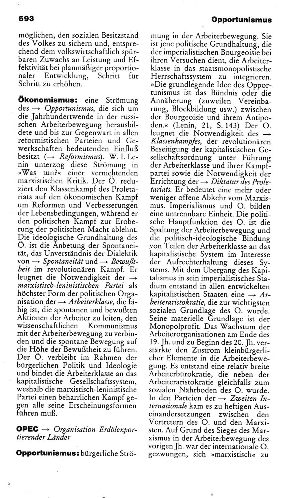 Kleines politisches Wörterbuch [Deutsche Demokratische Republik (DDR)] 1985, Seite 693 (Kl. pol. Wb. DDR 1985, S. 693)