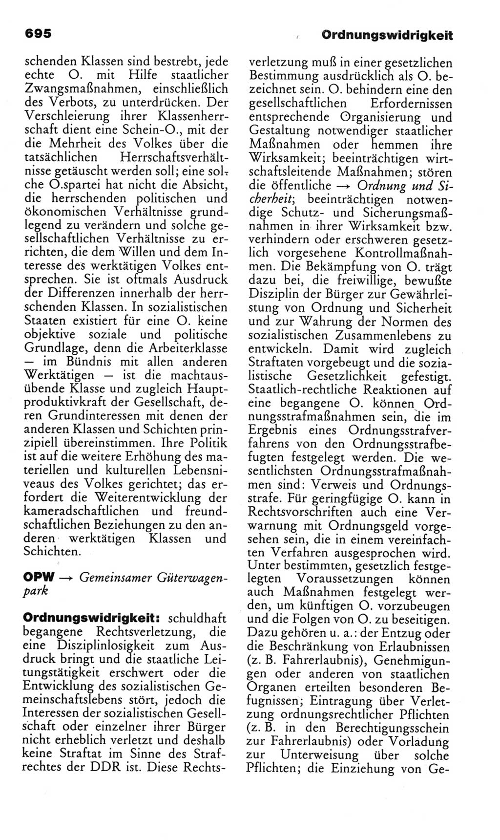 Kleines politisches Wörterbuch [Deutsche Demokratische Republik (DDR)] 1985, Seite 695 (Kl. pol. Wb. DDR 1985, S. 695)