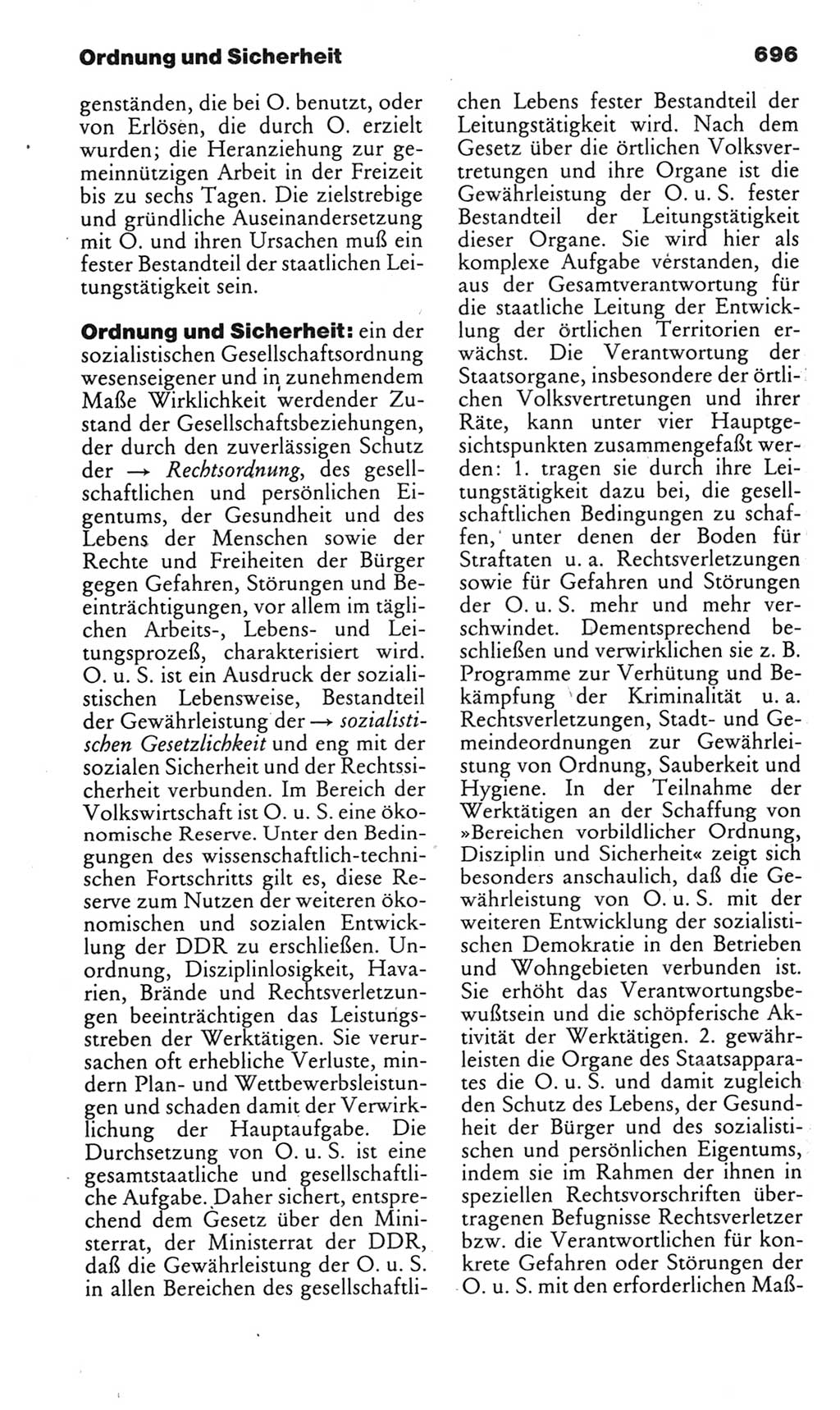 Kleines politisches Wörterbuch [Deutsche Demokratische Republik (DDR)] 1985, Seite 696 (Kl. pol. Wb. DDR 1985, S. 696)