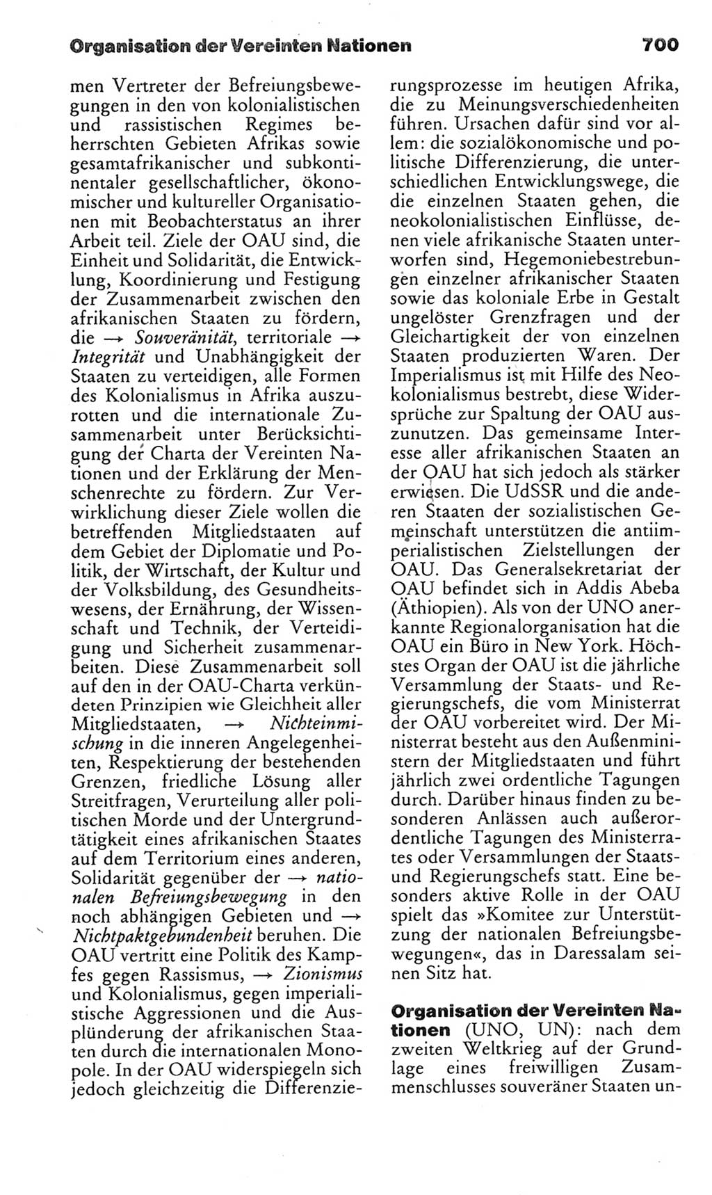 Kleines politisches Wörterbuch [Deutsche Demokratische Republik (DDR)] 1985, Seite 700 (Kl. pol. Wb. DDR 1985, S. 700)