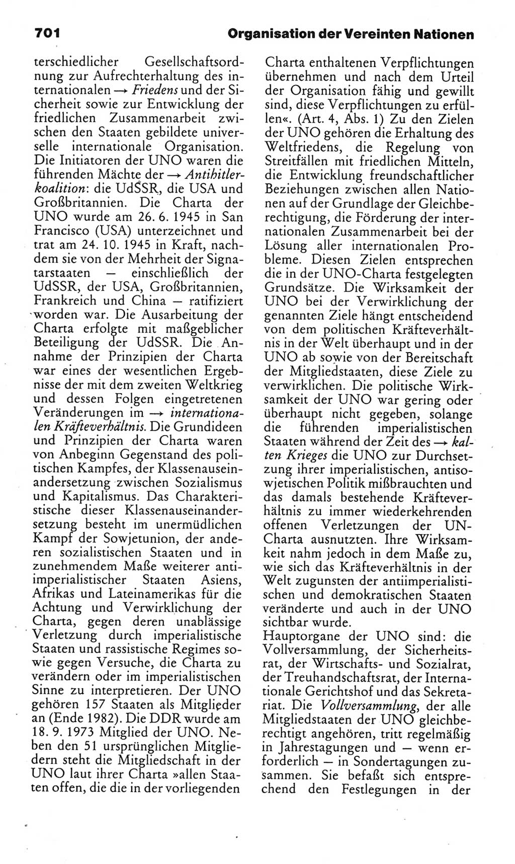 Kleines politisches Wörterbuch [Deutsche Demokratische Republik (DDR)] 1985, Seite 701 (Kl. pol. Wb. DDR 1985, S. 701)
