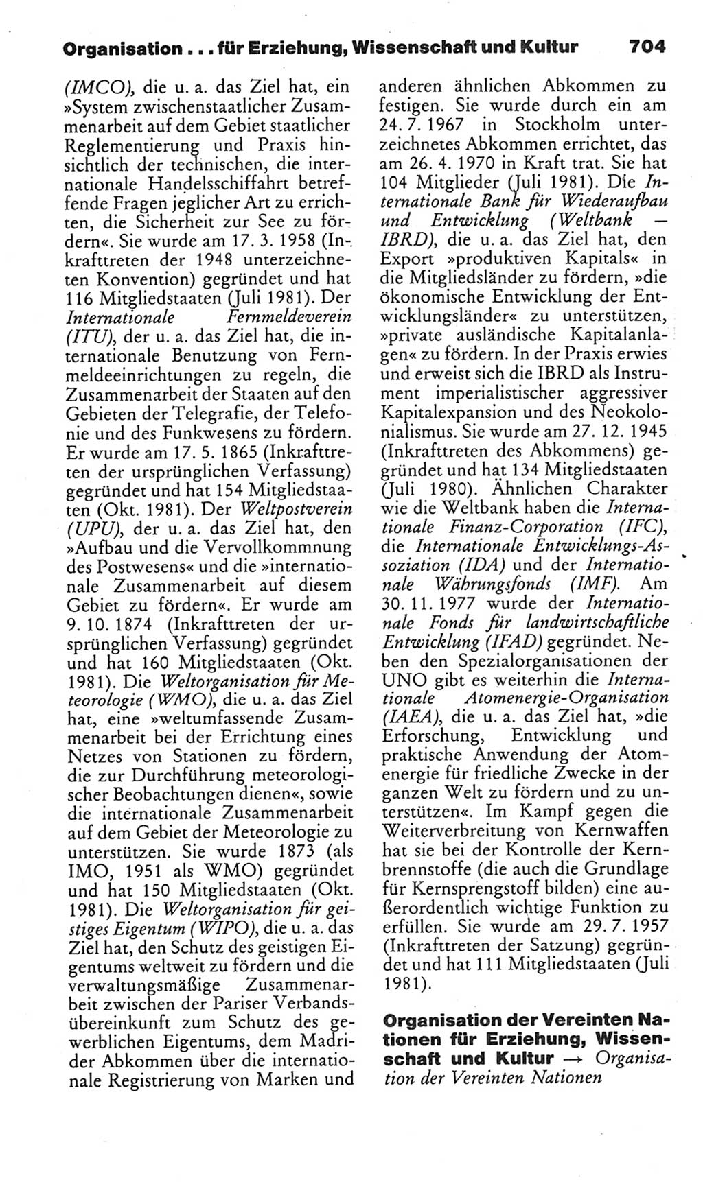 Kleines politisches Wörterbuch [Deutsche Demokratische Republik (DDR)] 1985, Seite 704 (Kl. pol. Wb. DDR 1985, S. 704)