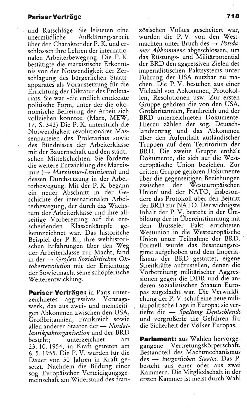 Kleines politisches Wörterbuch [Deutsche Demokratische Republik (DDR)] 1985, Seite 718 (Kl. pol. Wb. DDR 1985, S. 718)