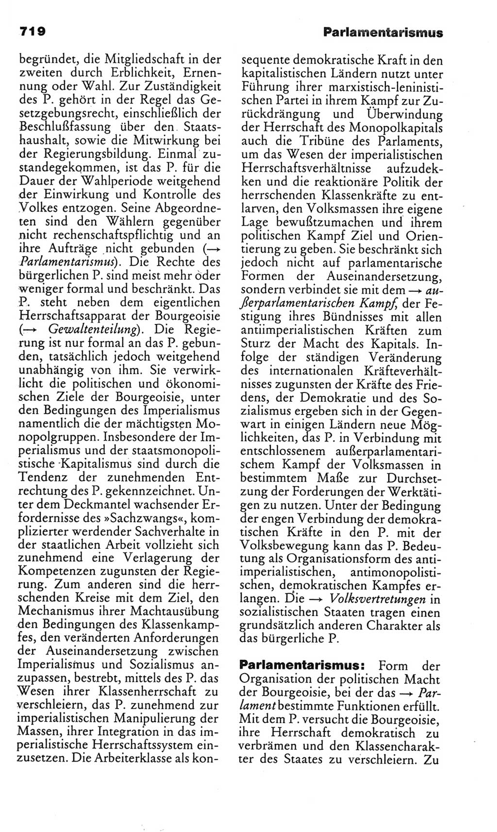 Kleines politisches Wörterbuch [Deutsche Demokratische Republik (DDR)] 1985, Seite 719 (Kl. pol. Wb. DDR 1985, S. 719)