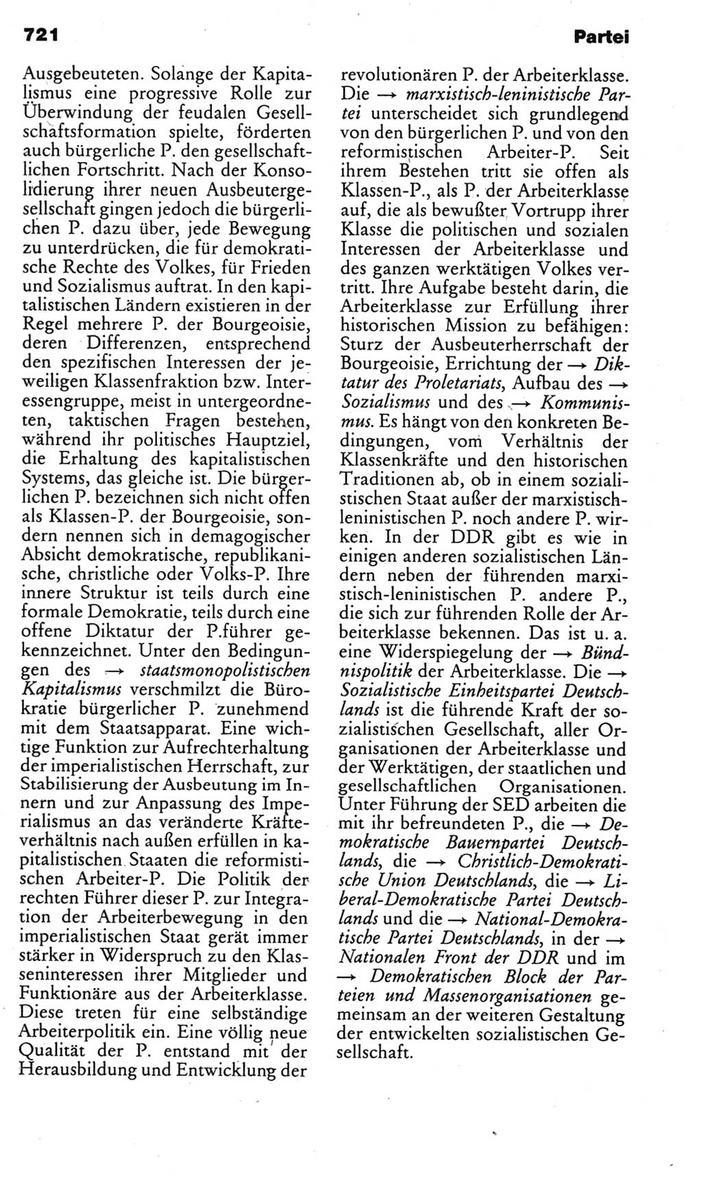 Kleines politisches Wörterbuch [Deutsche Demokratische Republik (DDR)] 1985, Seite 721 (Kl. pol. Wb. DDR 1985, S. 721)