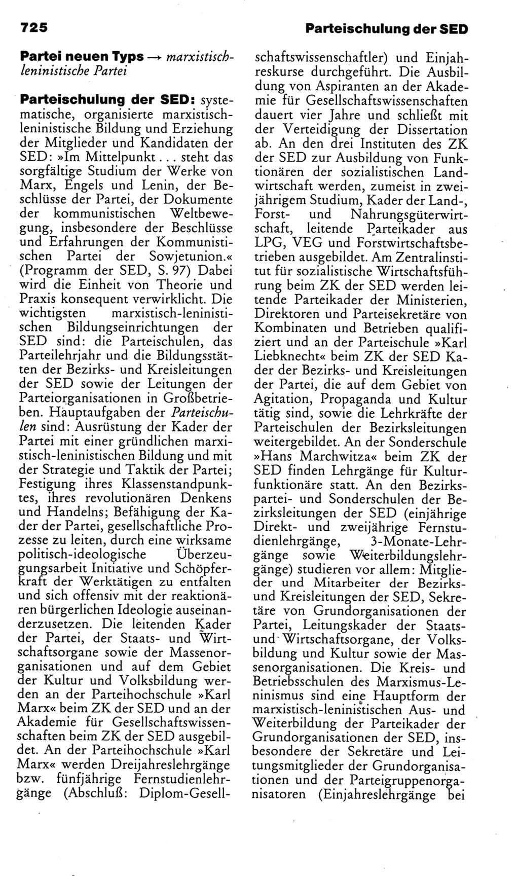 Kleines politisches Wörterbuch [Deutsche Demokratische Republik (DDR)] 1985, Seite 725 (Kl. pol. Wb. DDR 1985, S. 725)