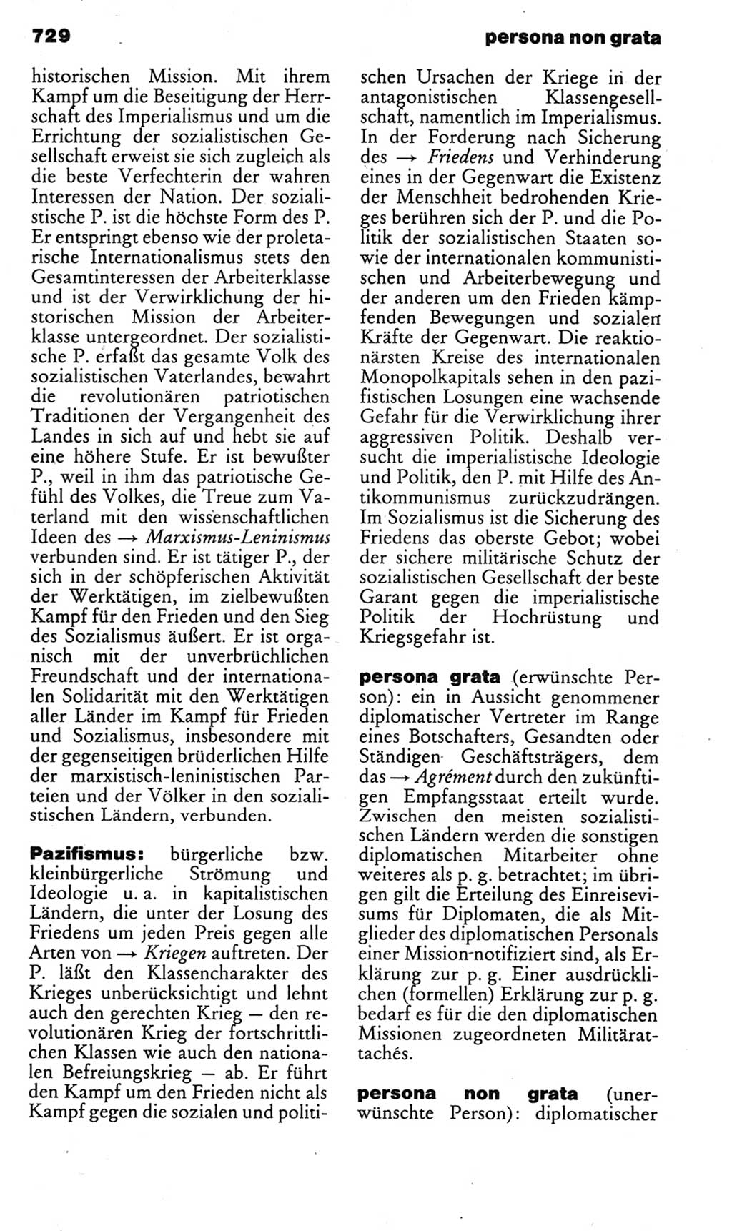 Kleines politisches Wörterbuch [Deutsche Demokratische Republik (DDR)] 1985, Seite 729 (Kl. pol. Wb. DDR 1985, S. 729)