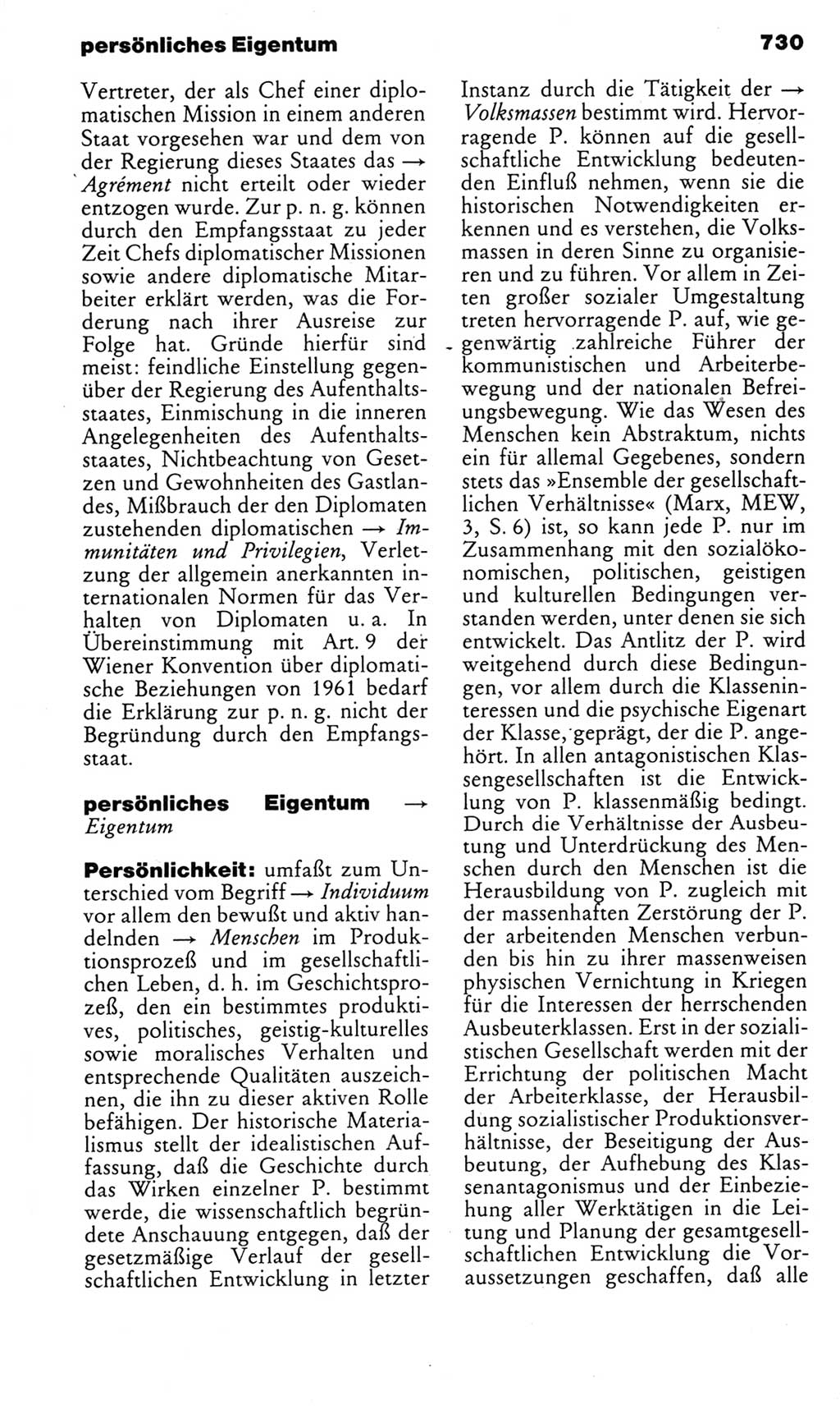 Kleines politisches Wörterbuch [Deutsche Demokratische Republik (DDR)] 1985, Seite 730 (Kl. pol. Wb. DDR 1985, S. 730)