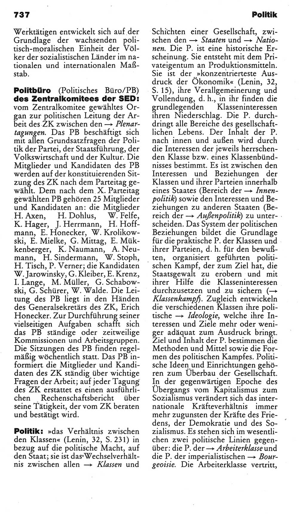 Kleines politisches Wörterbuch [Deutsche Demokratische Republik (DDR)] 1985, Seite 737 (Kl. pol. Wb. DDR 1985, S. 737)