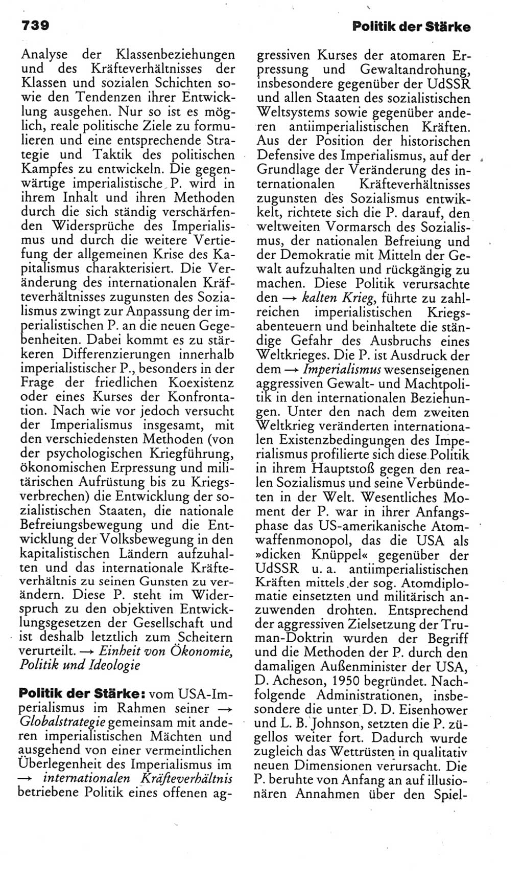 Kleines politisches Wörterbuch [Deutsche Demokratische Republik (DDR)] 1985, Seite 739 (Kl. pol. Wb. DDR 1985, S. 739)