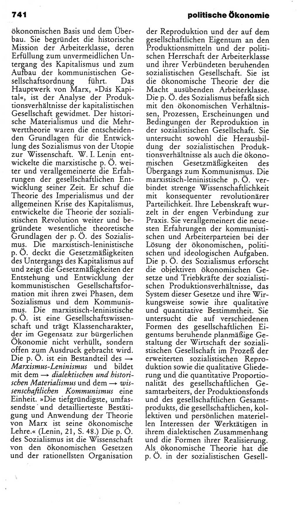 Kleines politisches Wörterbuch [Deutsche Demokratische Republik (DDR)] 1985, Seite 741 (Kl. pol. Wb. DDR 1985, S. 741)