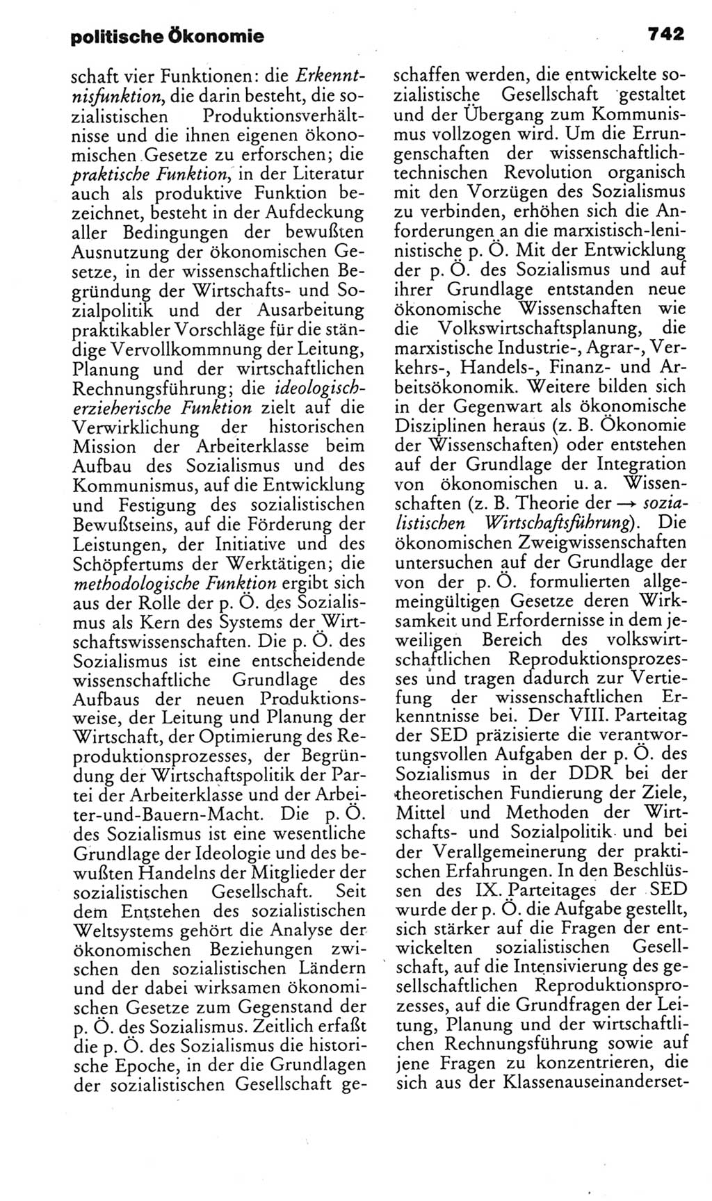 Kleines politisches Wörterbuch [Deutsche Demokratische Republik (DDR)] 1985, Seite 742 (Kl. pol. Wb. DDR 1985, S. 742)
