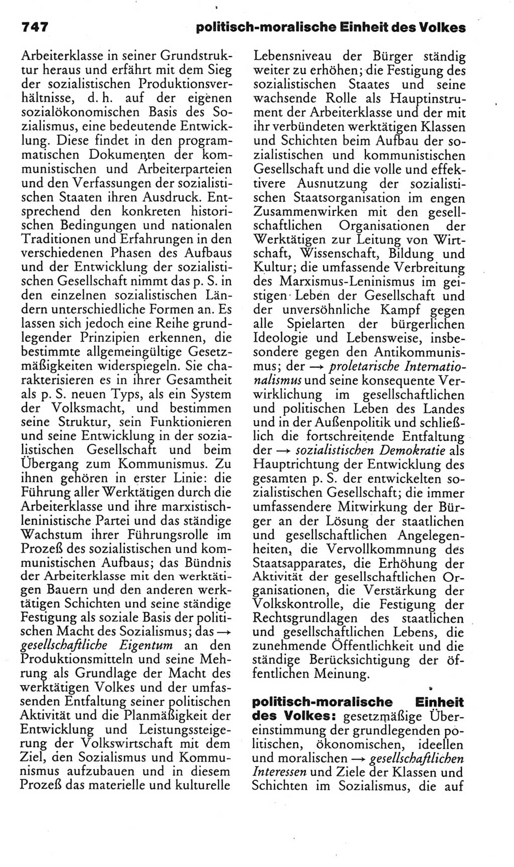 Kleines politisches Wörterbuch [Deutsche Demokratische Republik (DDR)] 1985, Seite 747 (Kl. pol. Wb. DDR 1985, S. 747)