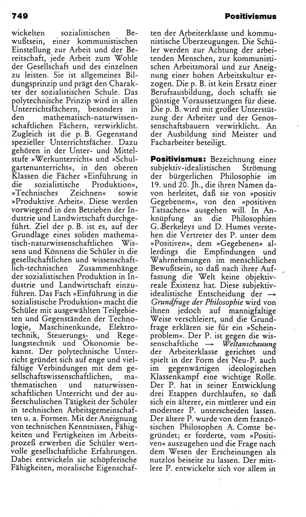 Kleines politisches Wörterbuch [Deutsche Demokratische Republik (DDR)] 1985, Seite 749 (Kl. pol. Wb. DDR 1985, S. 749)
