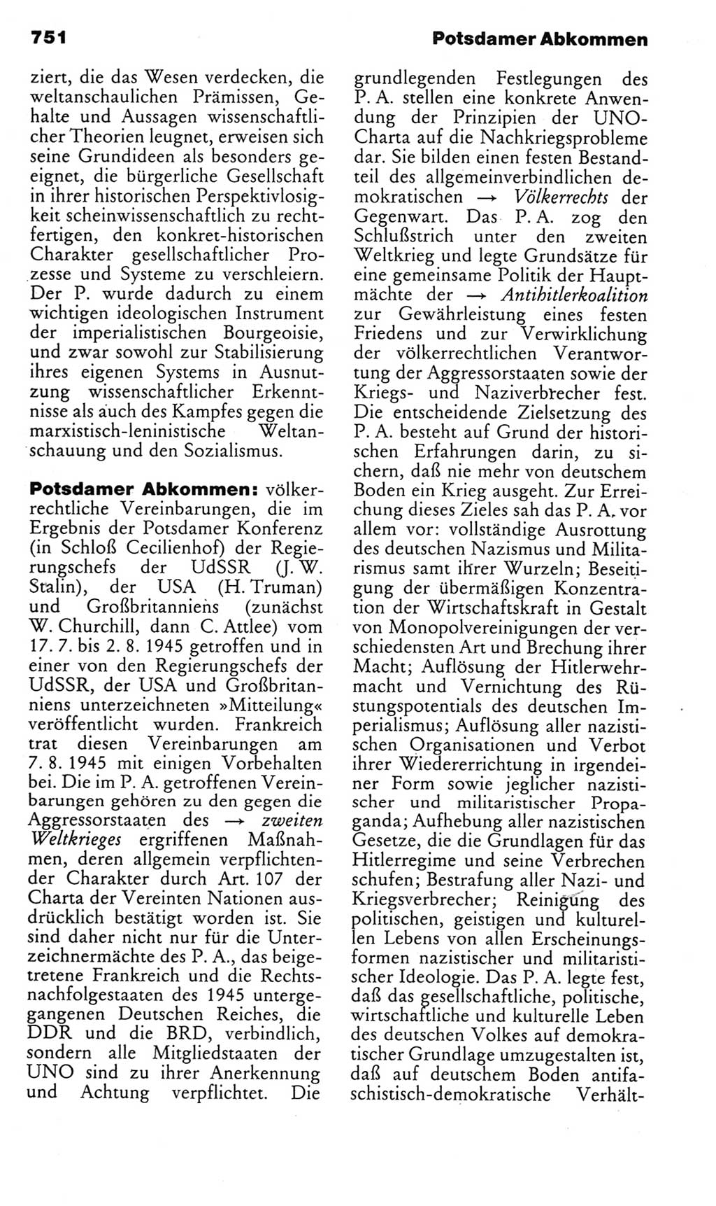 Kleines politisches Wörterbuch [Deutsche Demokratische Republik (DDR)] 1985, Seite 751 (Kl. pol. Wb. DDR 1985, S. 751)