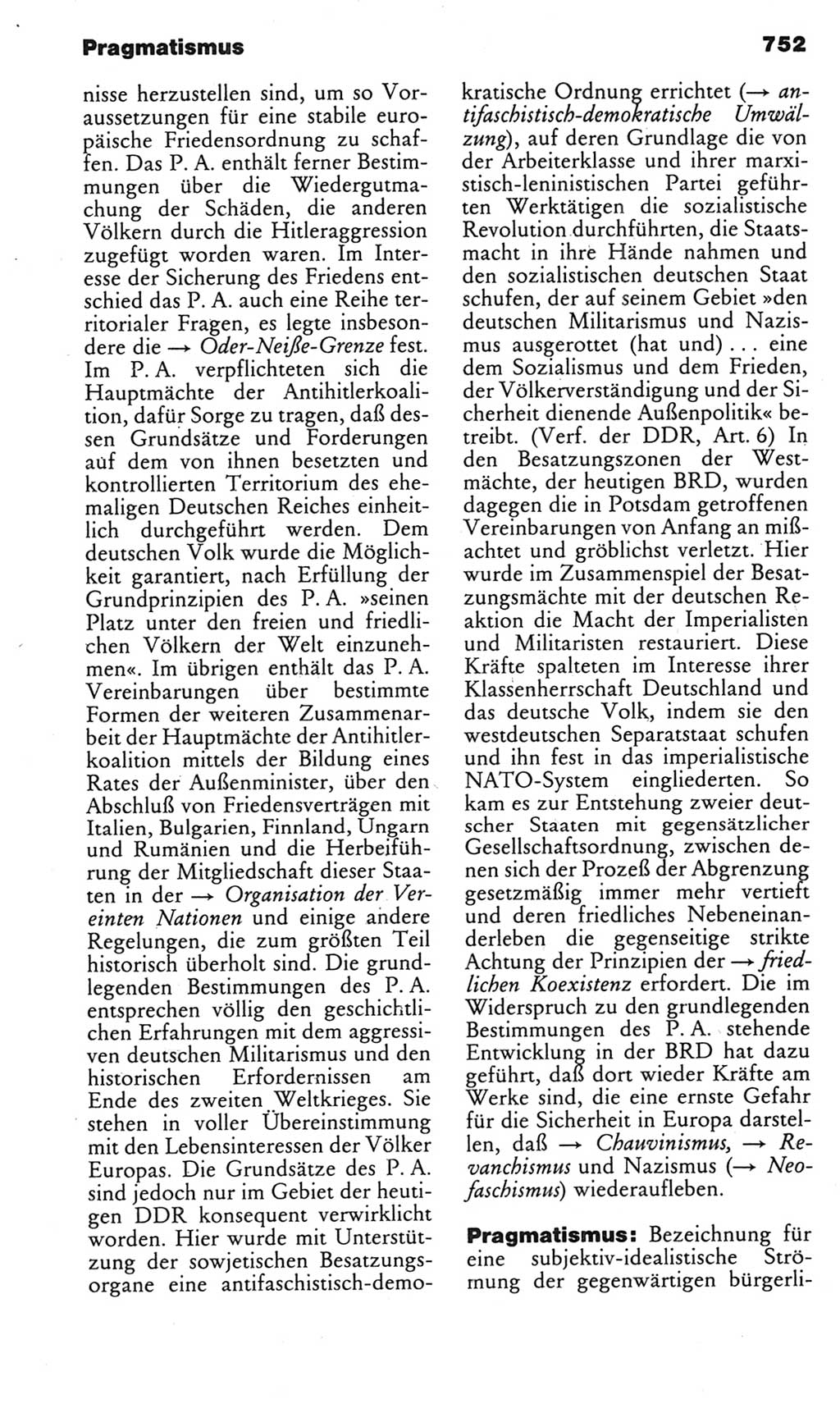 Kleines politisches Wörterbuch [Deutsche Demokratische Republik (DDR)] 1985, Seite 752 (Kl. pol. Wb. DDR 1985, S. 752)