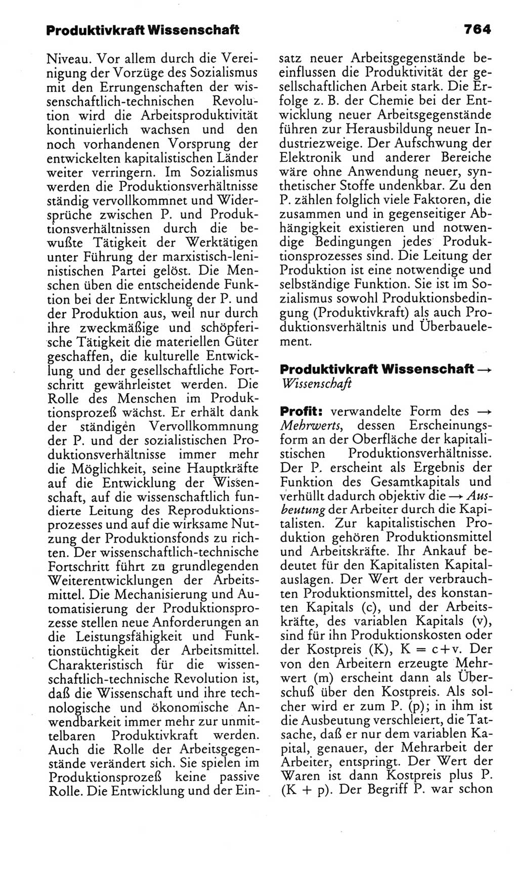 Kleines politisches Wörterbuch [Deutsche Demokratische Republik (DDR)] 1985, Seite 764 (Kl. pol. Wb. DDR 1985, S. 764)