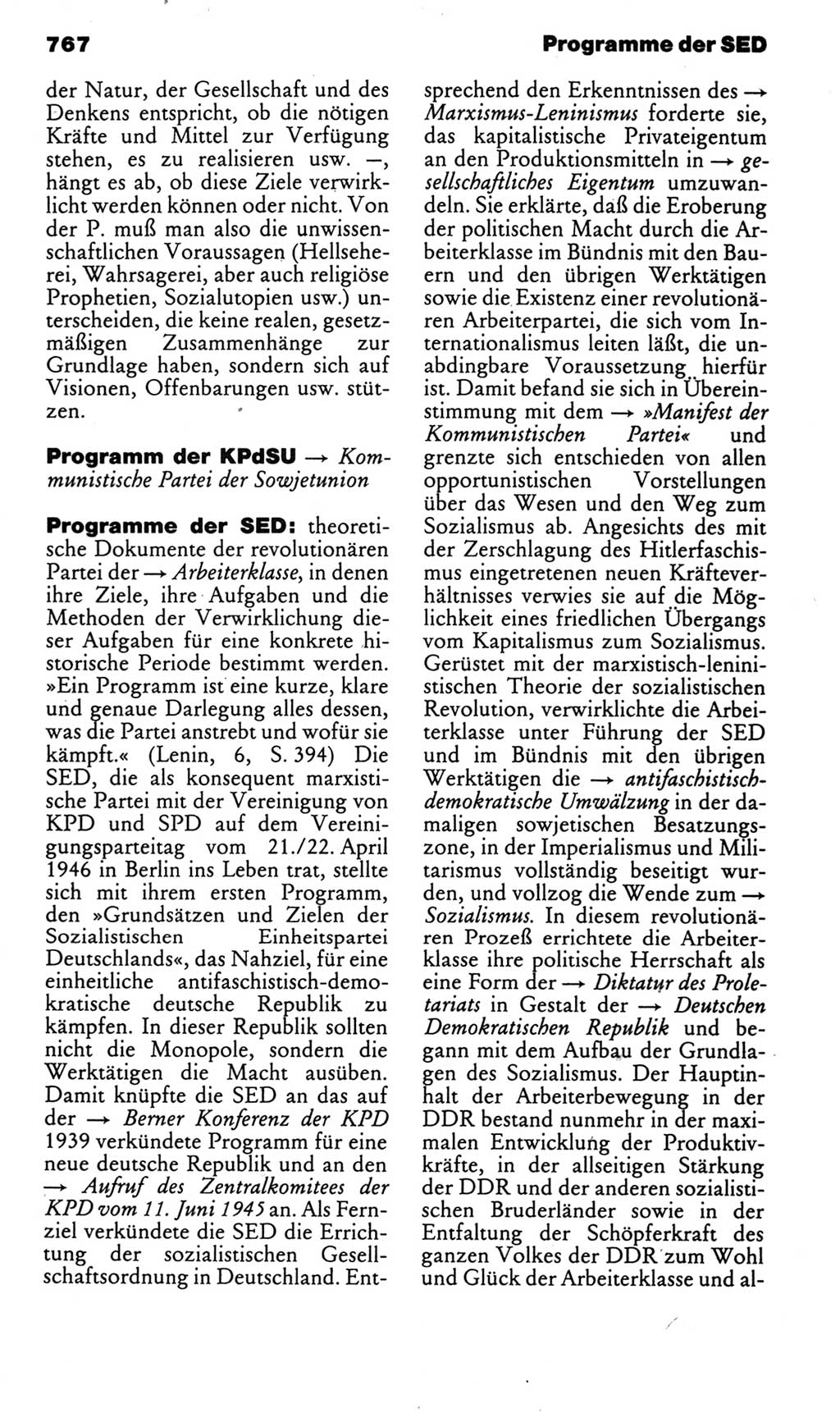 Kleines politisches Wörterbuch [Deutsche Demokratische Republik (DDR)] 1985, Seite 767 (Kl. pol. Wb. DDR 1985, S. 767)