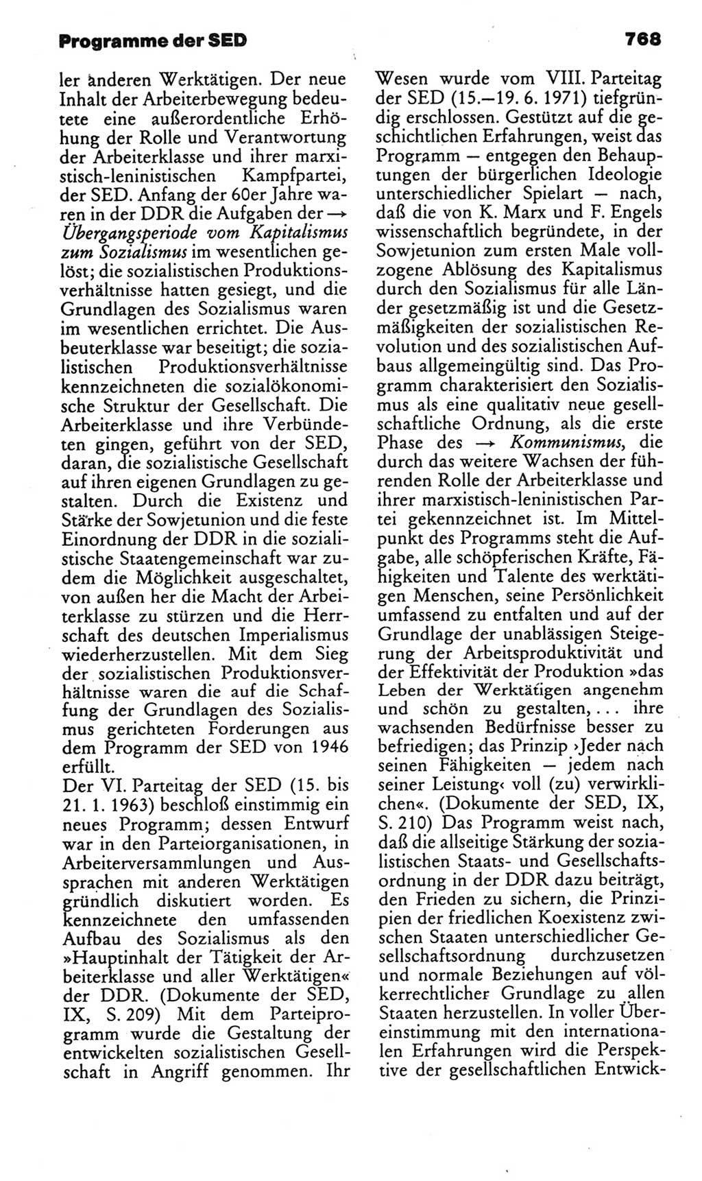 Kleines politisches Wörterbuch [Deutsche Demokratische Republik (DDR)] 1985, Seite 768 (Kl. pol. Wb. DDR 1985, S. 768)