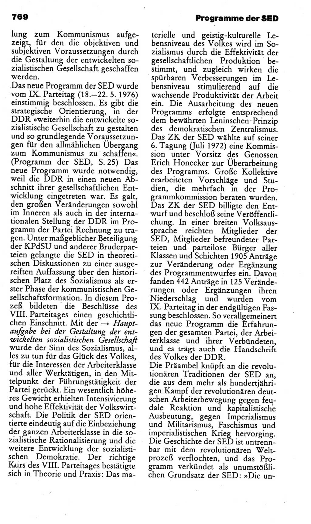 Kleines politisches Wörterbuch [Deutsche Demokratische Republik (DDR)] 1985, Seite 769 (Kl. pol. Wb. DDR 1985, S. 769)