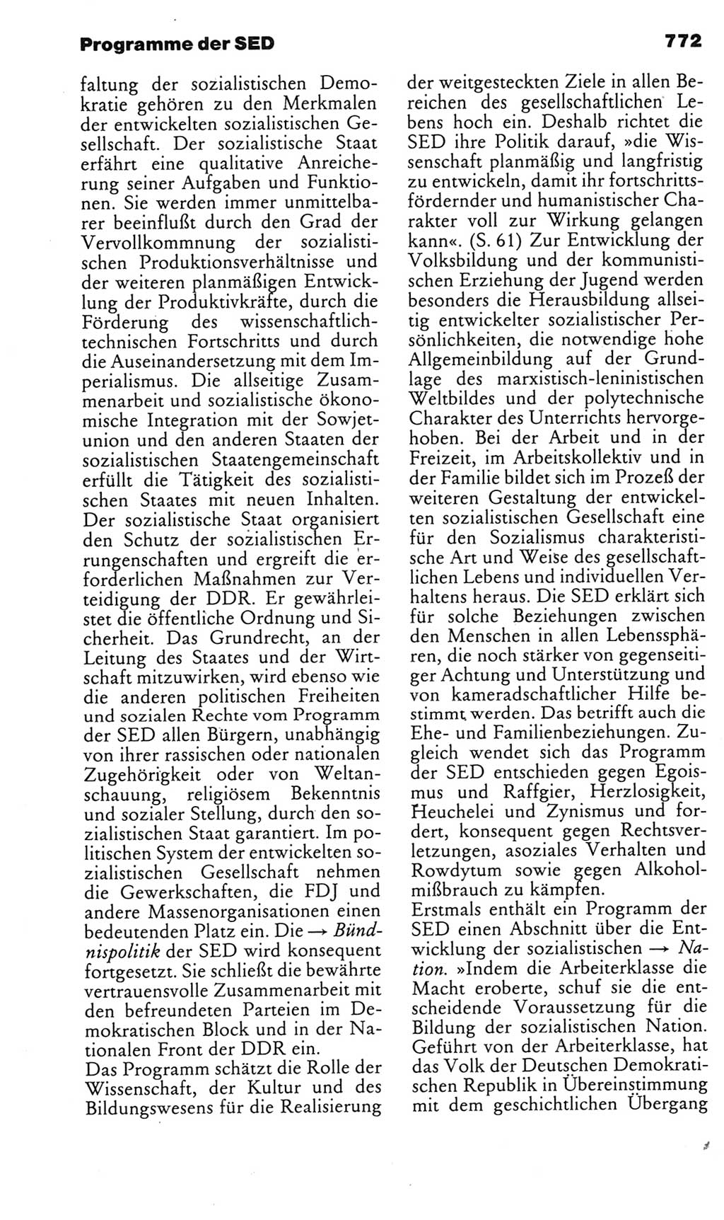 Kleines politisches Wörterbuch [Deutsche Demokratische Republik (DDR)] 1985, Seite 772 (Kl. pol. Wb. DDR 1985, S. 772)