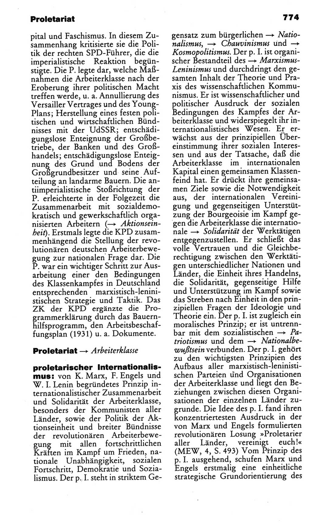 Kleines politisches Wörterbuch [Deutsche Demokratische Republik (DDR)] 1985, Seite 774 (Kl. pol. Wb. DDR 1985, S. 774)