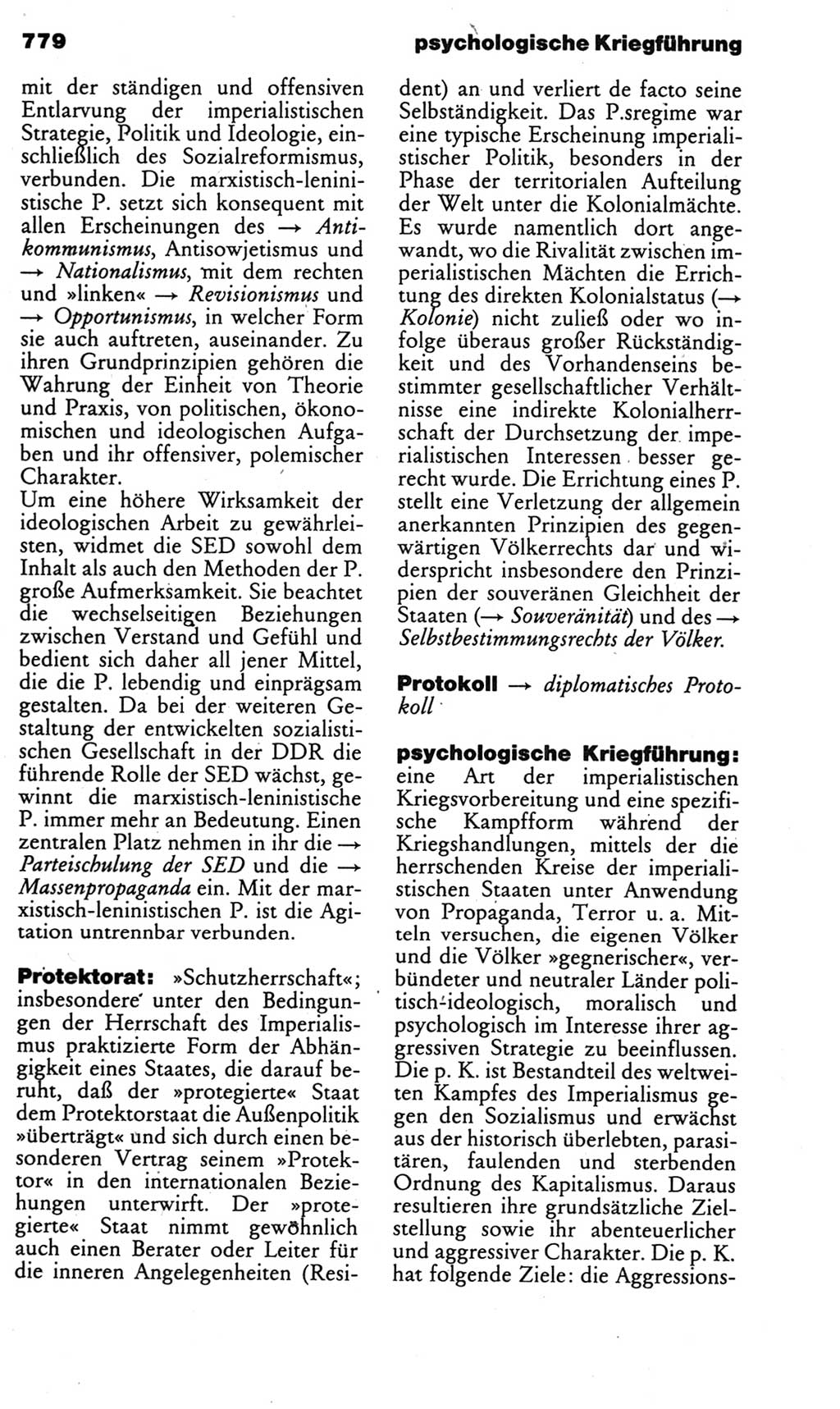 Kleines politisches Wörterbuch [Deutsche Demokratische Republik (DDR)] 1985, Seite 779 (Kl. pol. Wb. DDR 1985, S. 779)