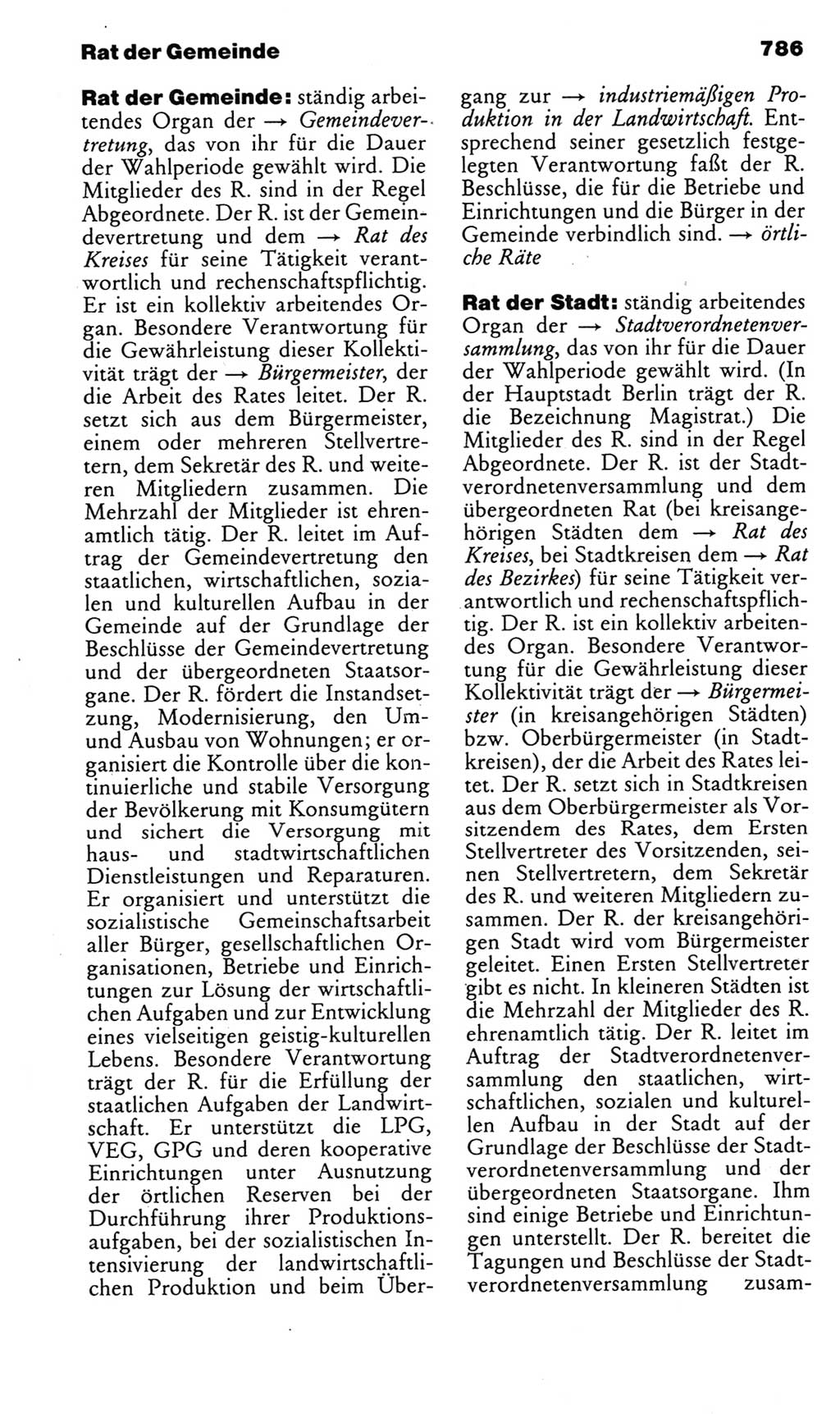 Kleines politisches Wörterbuch [Deutsche Demokratische Republik (DDR)] 1985, Seite 786 (Kl. pol. Wb. DDR 1985, S. 786)