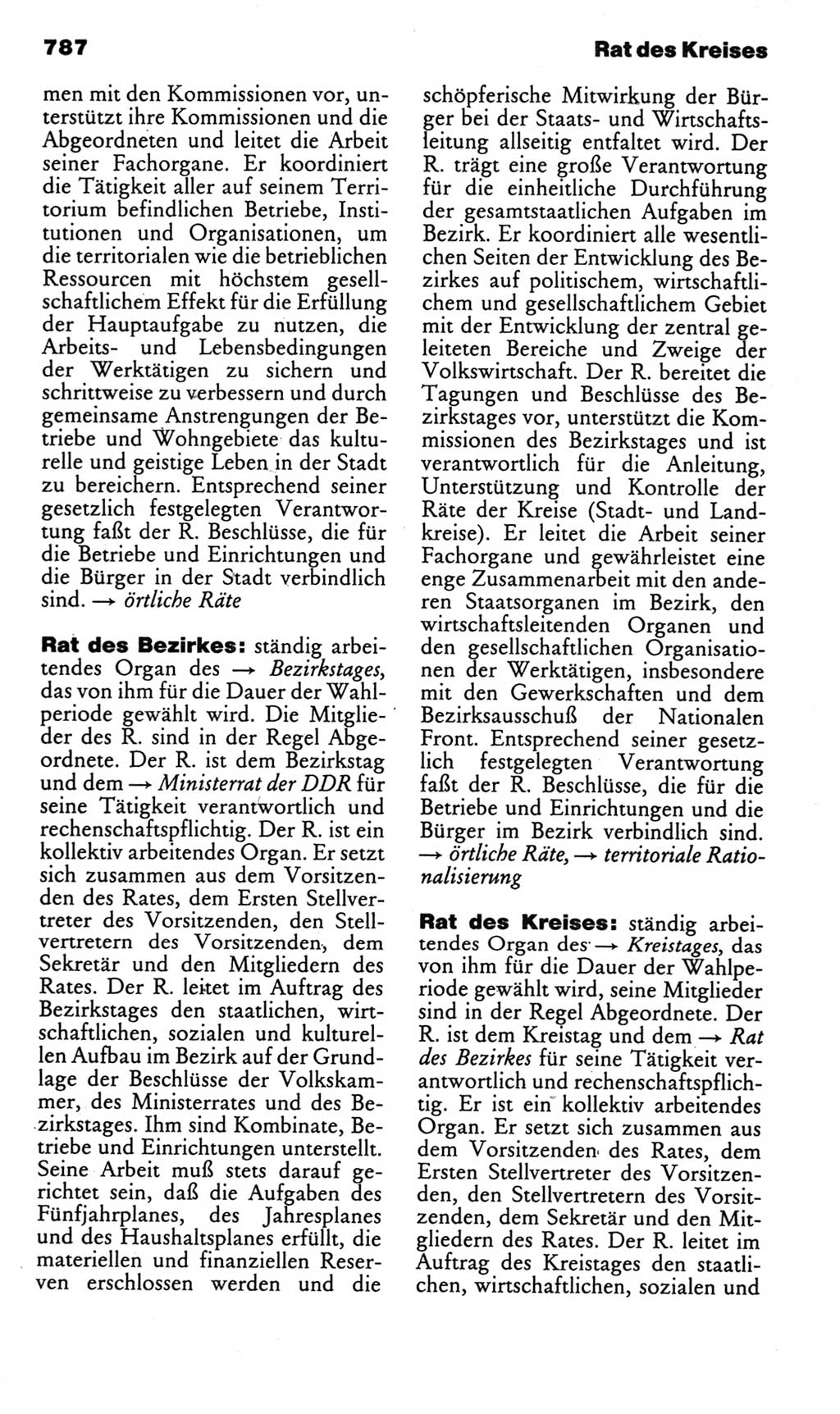Kleines politisches Wörterbuch [Deutsche Demokratische Republik (DDR)] 1985, Seite 787 (Kl. pol. Wb. DDR 1985, S. 787)