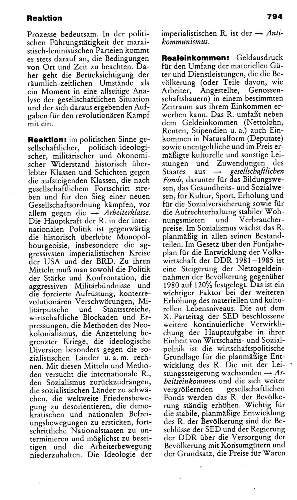 Kleines politisches Wörterbuch [Deutsche Demokratische Republik (DDR)] 1985, Seite 794 (Kl. pol. Wb. DDR 1985, S. 794)