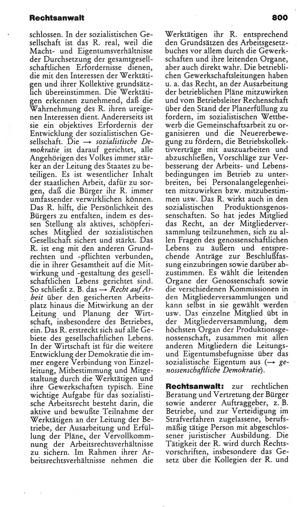 Kleines politisches Wörterbuch [Deutsche Demokratische Republik (DDR)] 1985, Seite 800 (Kl. pol. Wb. DDR 1985, S. 800)