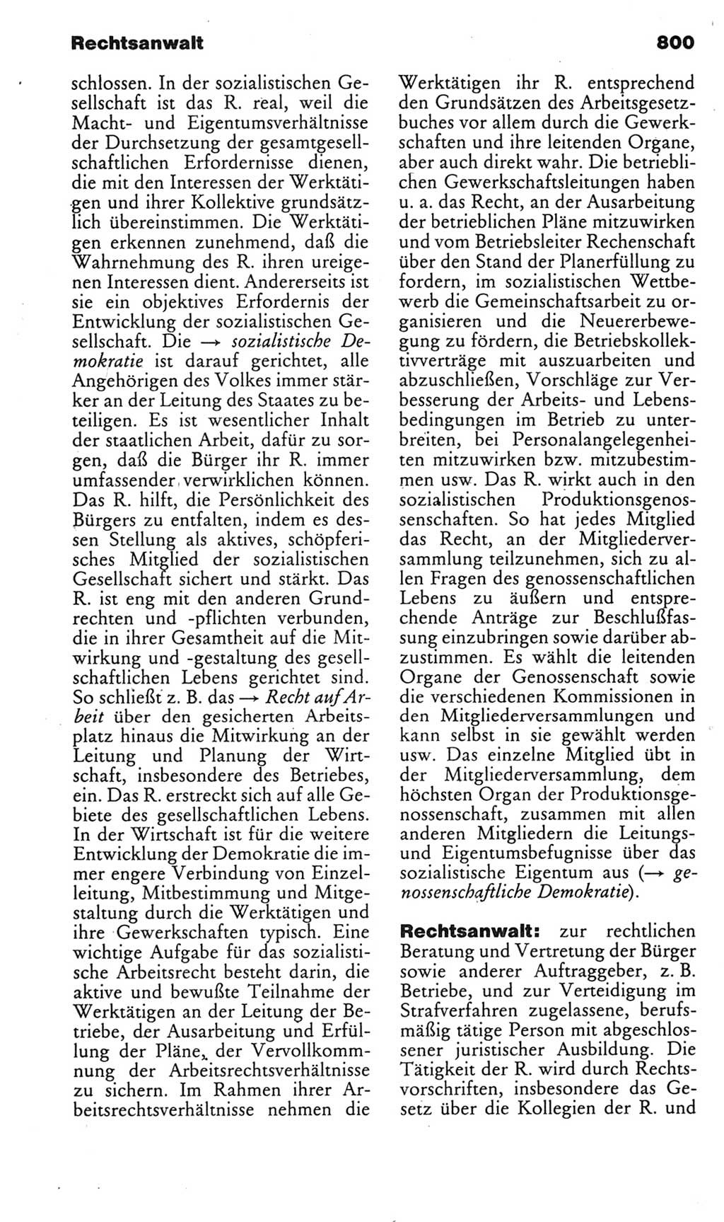 Kleines politisches Wörterbuch [Deutsche Demokratische Republik (DDR)] 1985, Seite 800 (Kl. pol. Wb. DDR 1985, S. 800)