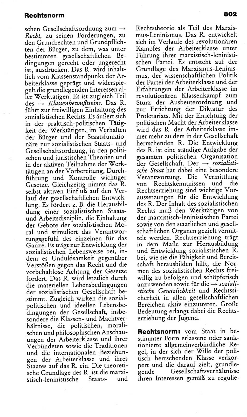 Kleines politisches Wörterbuch [Deutsche Demokratische Republik (DDR)] 1985, Seite 802 (Kl. pol. Wb. DDR 1985, S. 802)