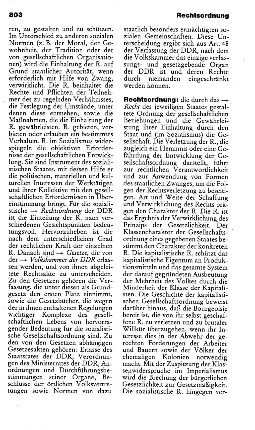 Kleines politisches Wörterbuch [Deutsche Demokratische Republik (DDR)] 1985, Seite 803 (Kl. pol. Wb. DDR 1985, S. 803)