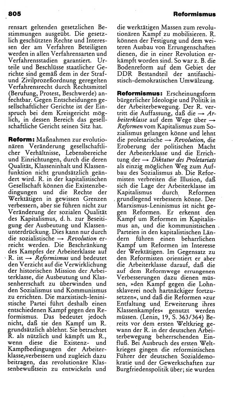 Kleines politisches Wörterbuch [Deutsche Demokratische Republik (DDR)] 1985, Seite 805 (Kl. pol. Wb. DDR 1985, S. 805)