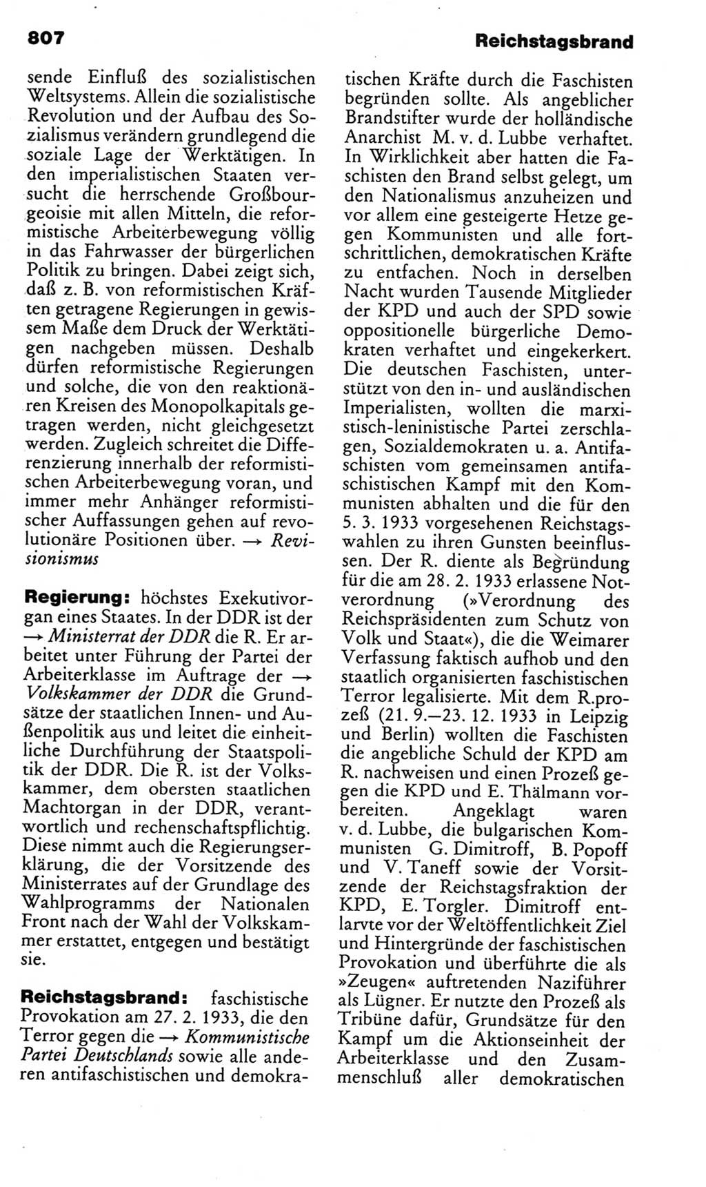 Kleines politisches Wörterbuch [Deutsche Demokratische Republik (DDR)] 1985, Seite 807 (Kl. pol. Wb. DDR 1985, S. 807)