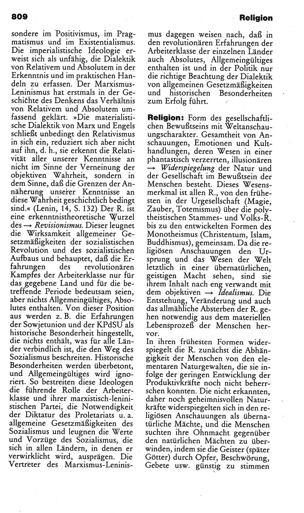 Kleines politisches Wörterbuch [Deutsche Demokratische Republik (DDR)] 1985, Seite 809 (Kl. pol. Wb. DDR 1985, S. 809)
