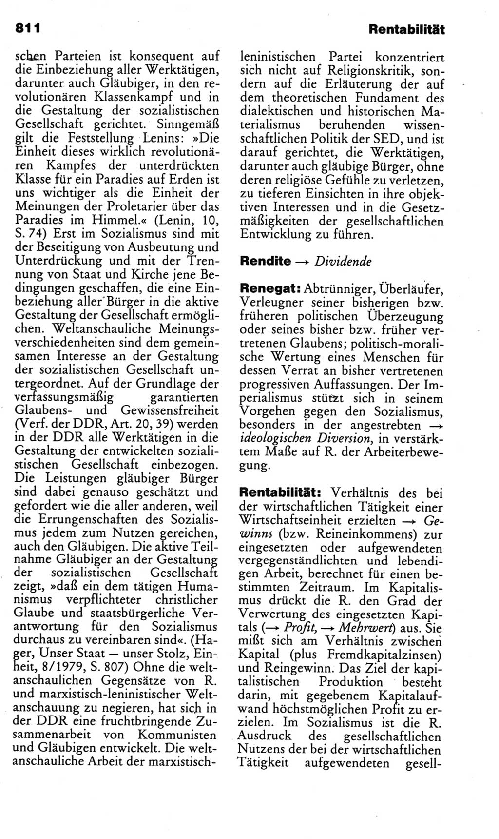 Kleines politisches Wörterbuch [Deutsche Demokratische Republik (DDR)] 1985, Seite 811 (Kl. pol. Wb. DDR 1985, S. 811)