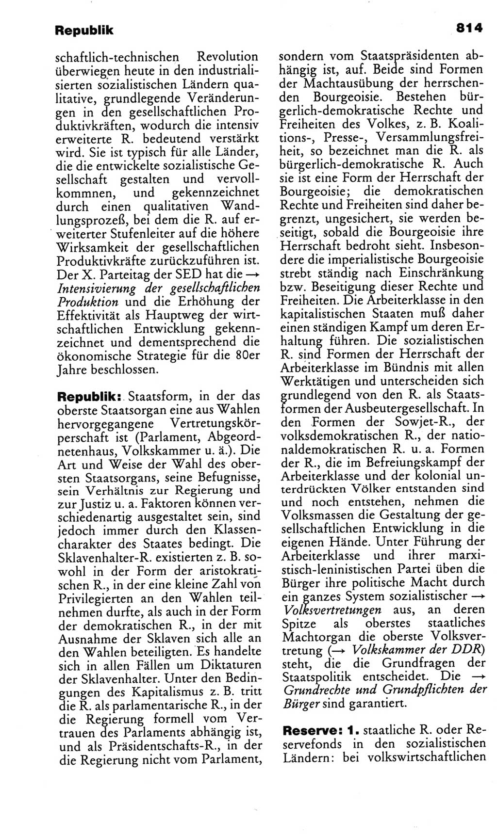 Kleines politisches Wörterbuch [Deutsche Demokratische Republik (DDR)] 1985, Seite 814 (Kl. pol. Wb. DDR 1985, S. 814)