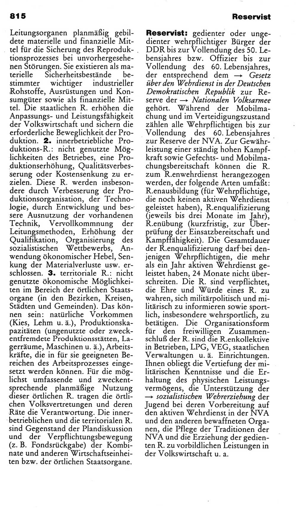 Kleines politisches Wörterbuch [Deutsche Demokratische Republik (DDR)] 1985, Seite 815 (Kl. pol. Wb. DDR 1985, S. 815)