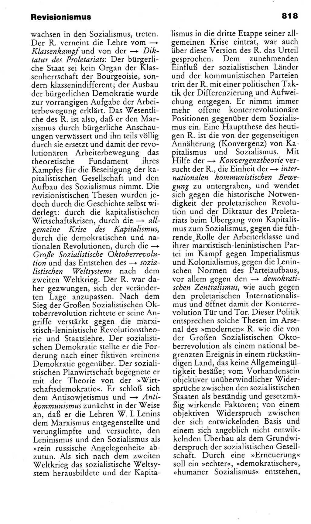 Kleines politisches Wörterbuch [Deutsche Demokratische Republik (DDR)] 1985, Seite 818 (Kl. pol. Wb. DDR 1985, S. 818)