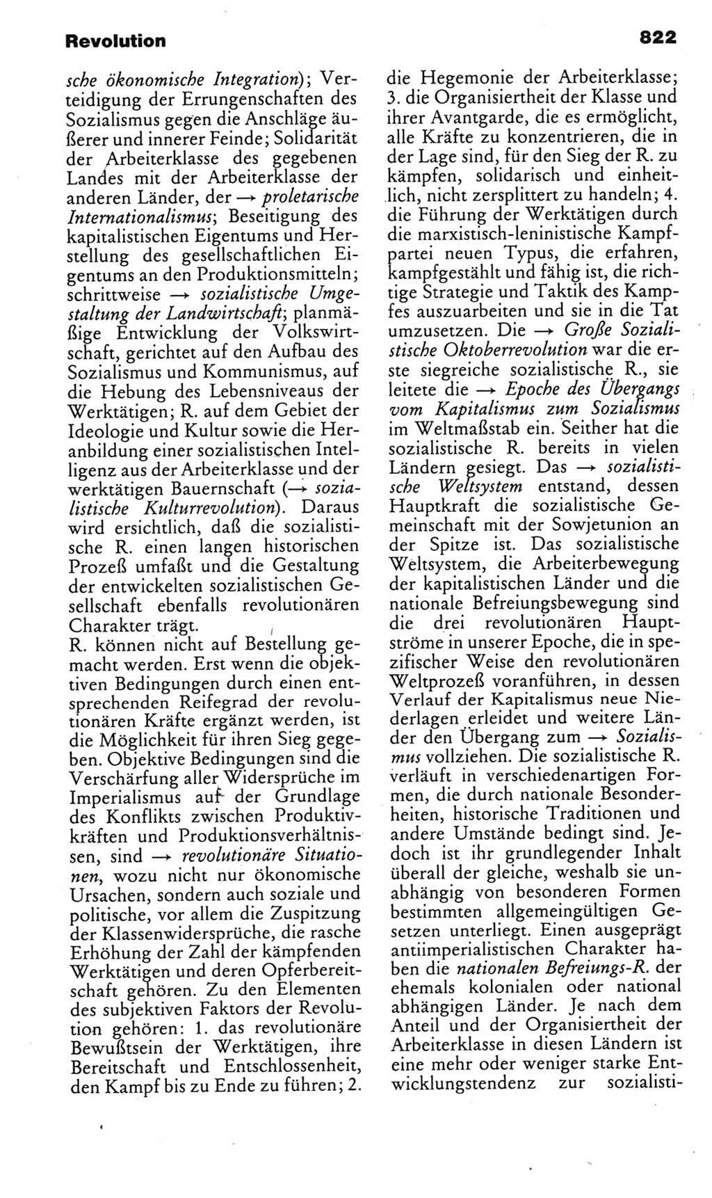 Kleines politisches Wörterbuch [Deutsche Demokratische Republik (DDR)] 1985, Seite 822 (Kl. pol. Wb. DDR 1985, S. 822)