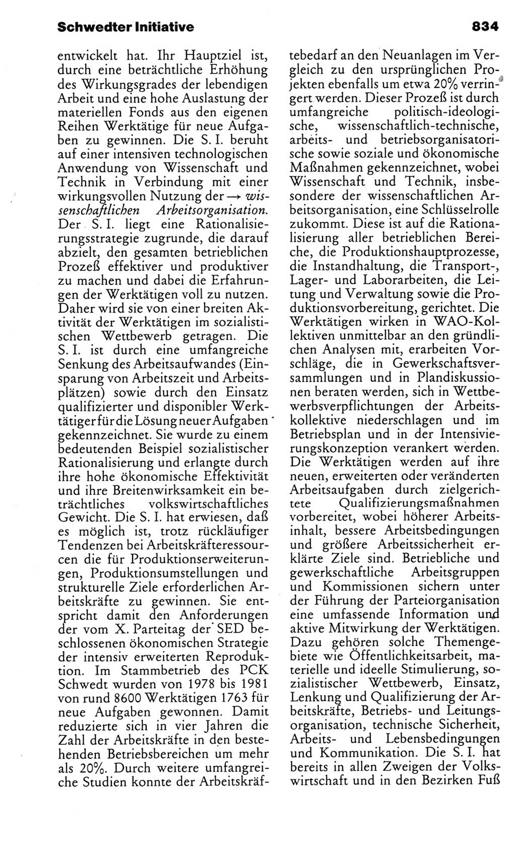Kleines politisches Wörterbuch [Deutsche Demokratische Republik (DDR)] 1985, Seite 834 (Kl. pol. Wb. DDR 1985, S. 834)